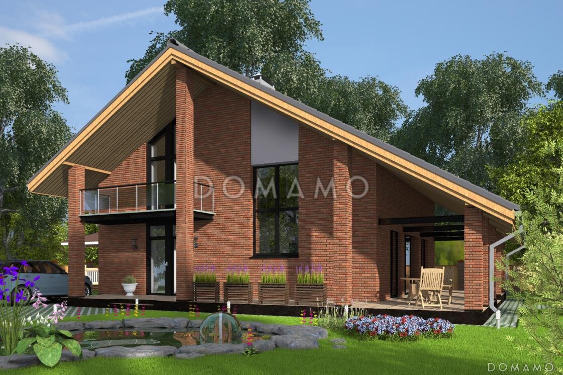Проект D2707 — дом с мансардой и террасой