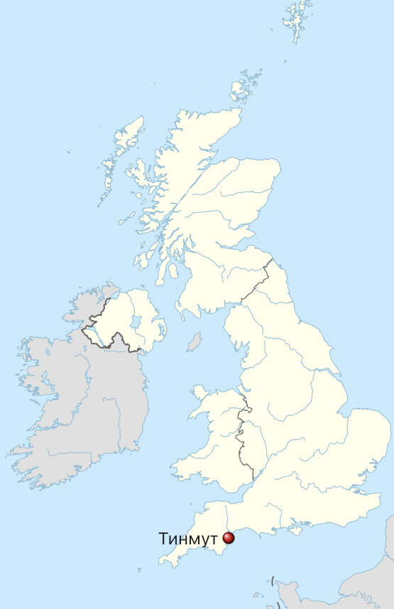 Расположение города Тинмут на карте 