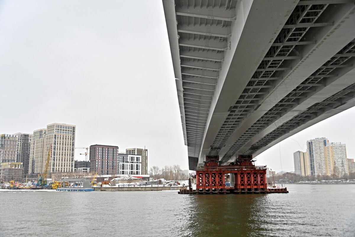 Строительство моста через затон новинки