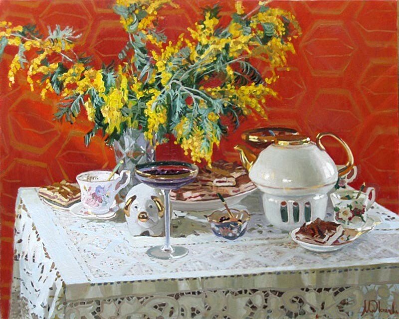 Подкопаева Мария Александровна "Натюрморт с мимозой"