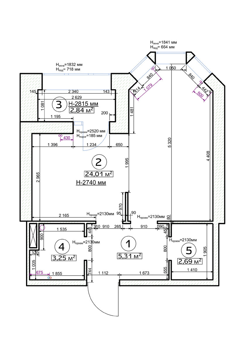 Изначальный вид квартиры