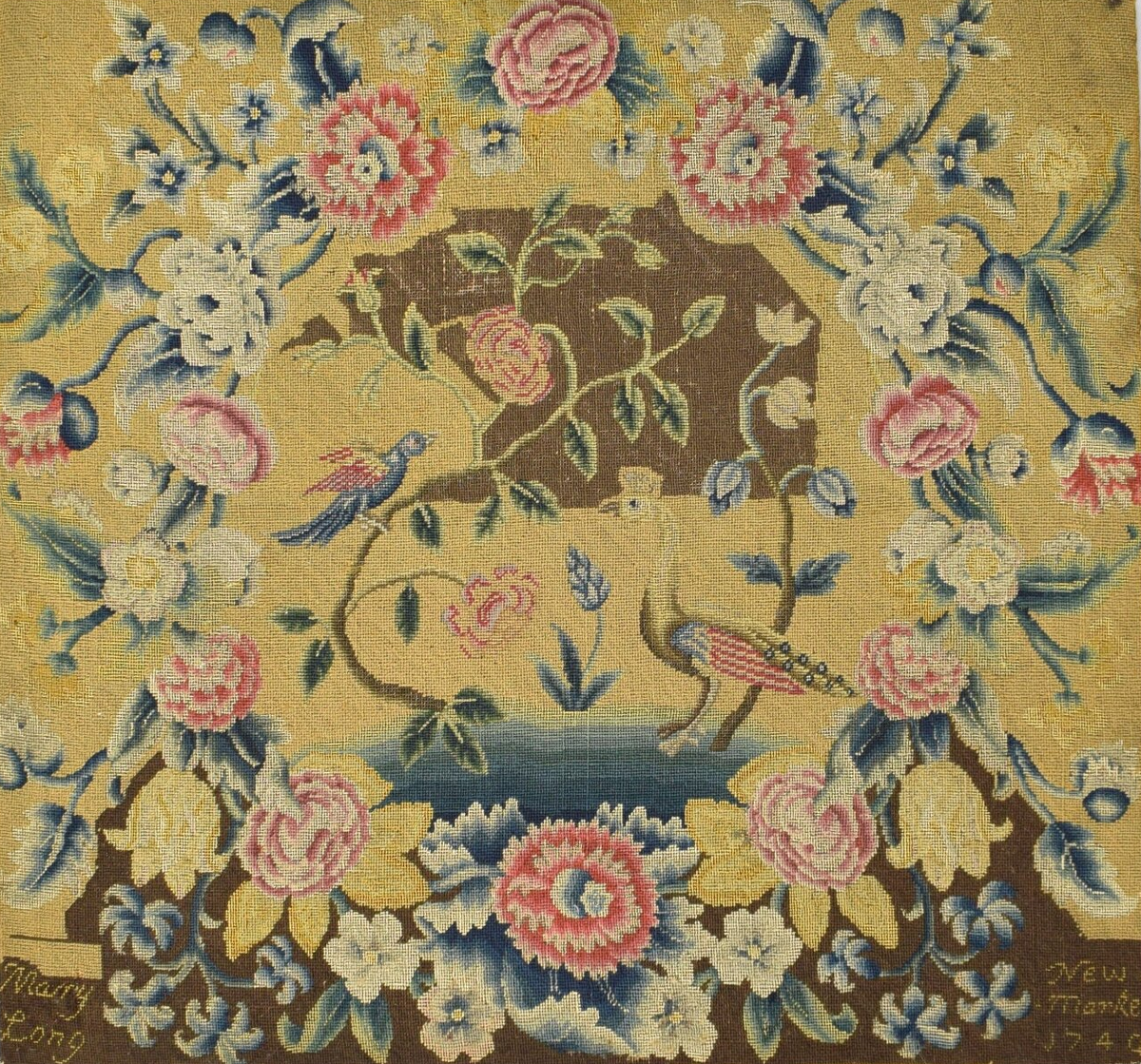 Вышивка, 1740-е. (с) Из коллекции музея Виктории и Альберта
