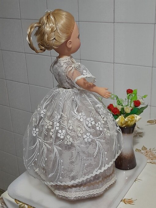 Причёска с парящей в воздухе косой для куклы Анастасии. Март, 2023. 