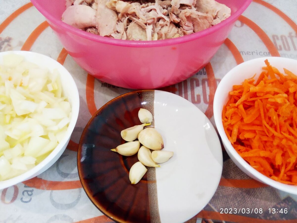 Ингредиенты для приготовления куриного паштета