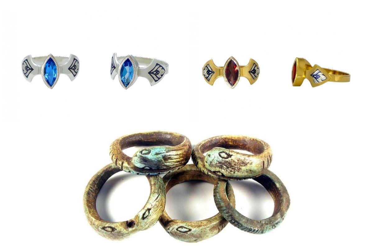 Резные кольца Уроборос, 305-30 до н.э., Птолемеевский Египет