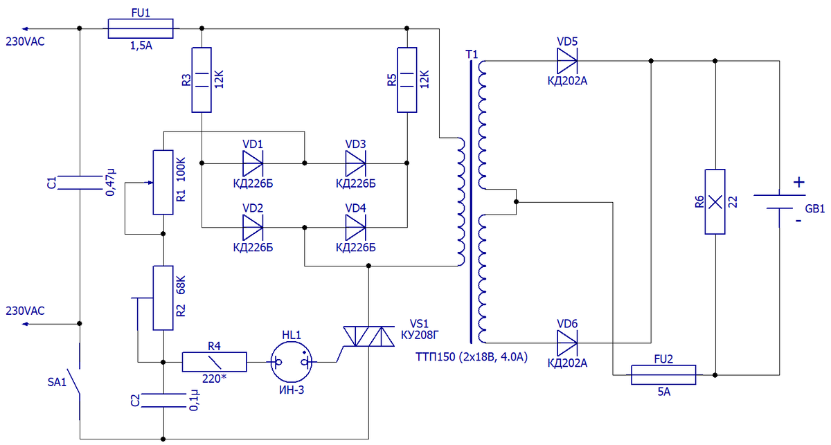 Зарядное устройство стартерных АКБ 12 В | PRACTICAL ELECTRONICS | Дзен