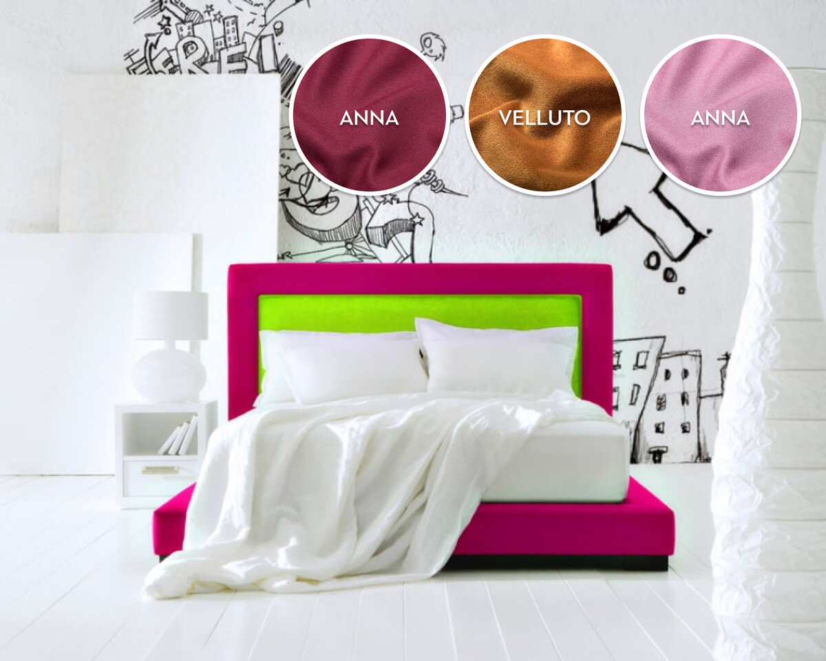 Интерьер в стиле «Поп-арт». Ткани из коллекции ателье Togas Couture: «Anna», «Velluto» 