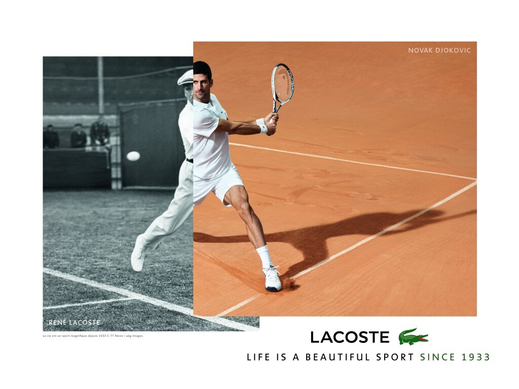 Рекламная кампания спортивной одежды Lacoste с Новаком Джоковичем