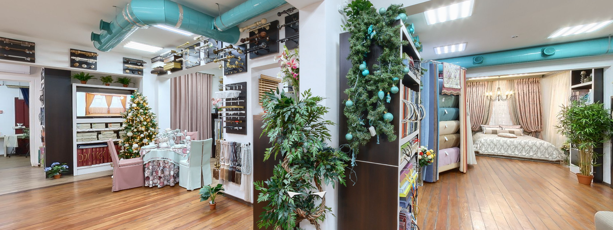 Виртуальный тур по магазину тканей и штор