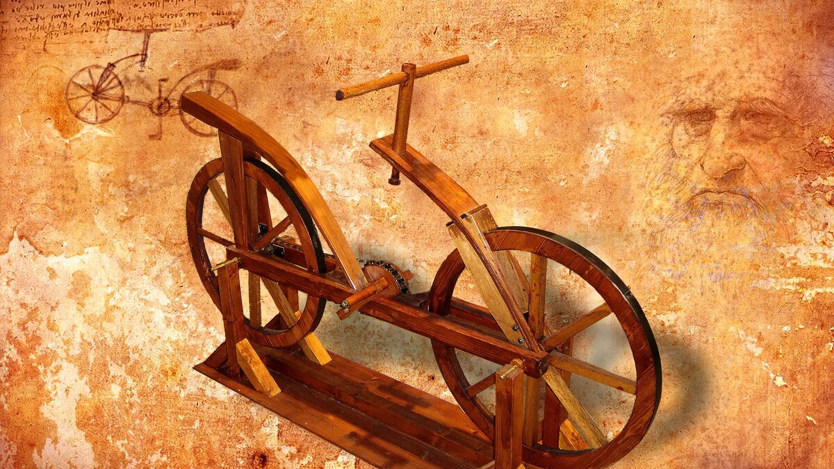 Изобретения Леонардо да Винчи велосипед