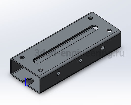 Открываем модель основания в SolidWorks.