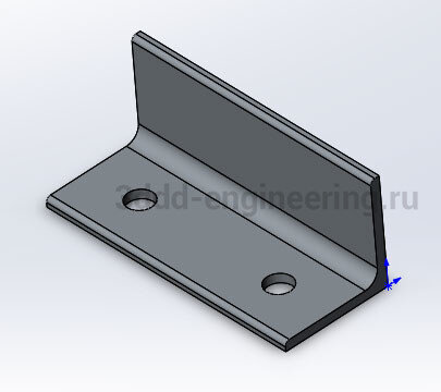 3д модель губки неподвижной в SolidWorks