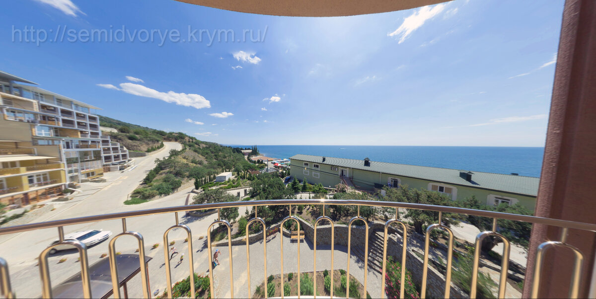 Вид с номеров стандарт в пос Семидворье