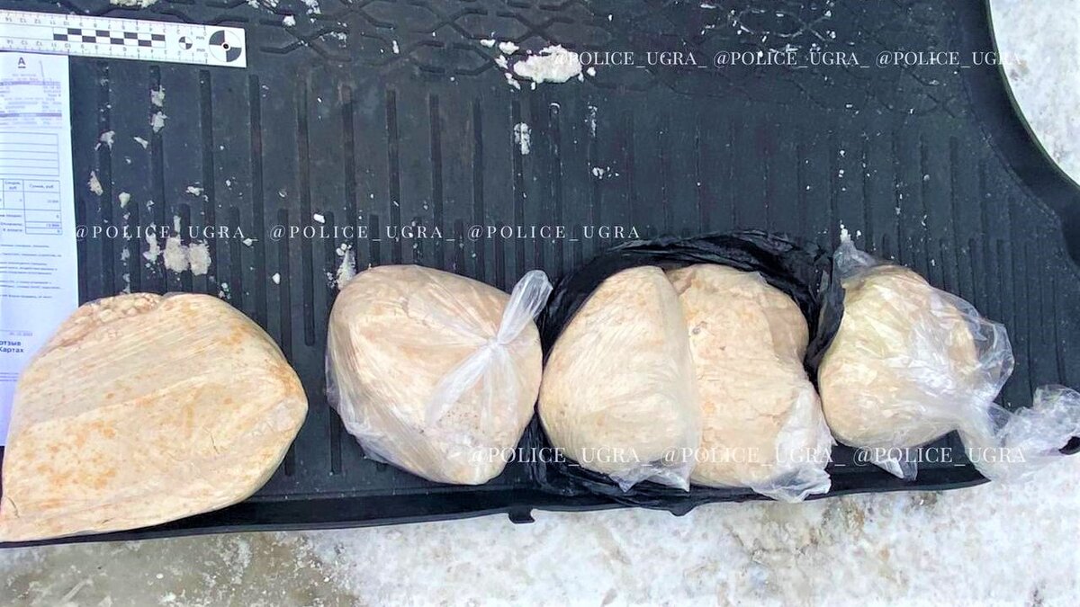    В Югре на трассе задержали наркоторговца с 5 кг наркотиков