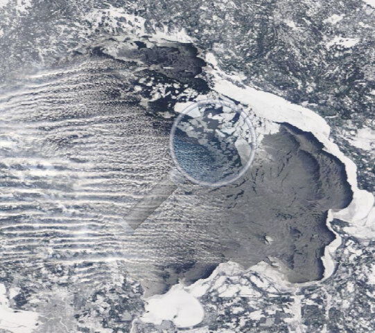 Образование облаков из "морозного пара". Ладога 21.02.2023.