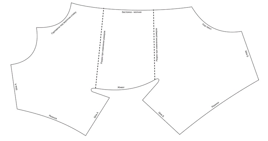 Простейшая выкройка комбинезона для вашего любимца