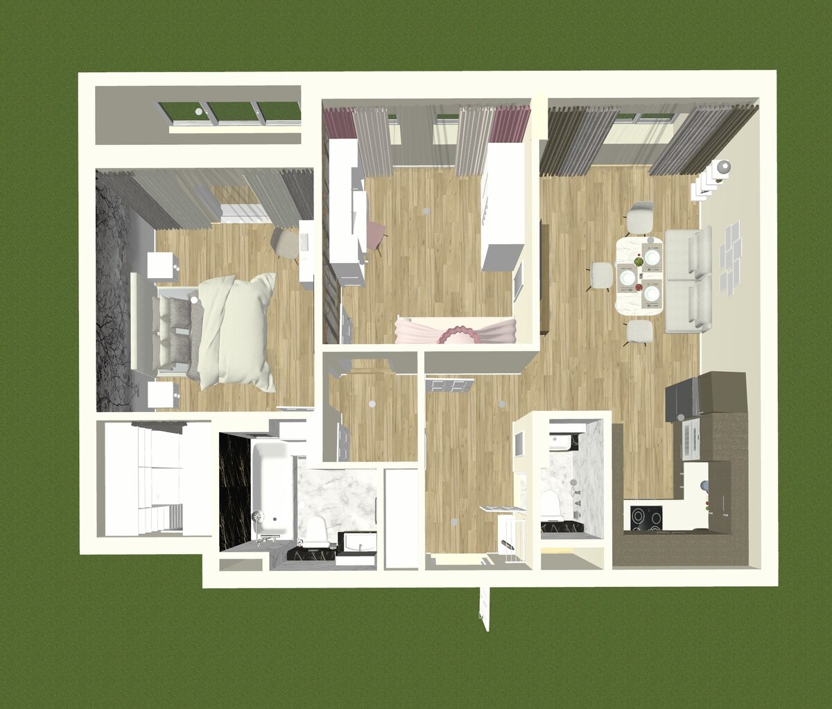 ЖК Скандинавия А101 квартира 60,5 м2