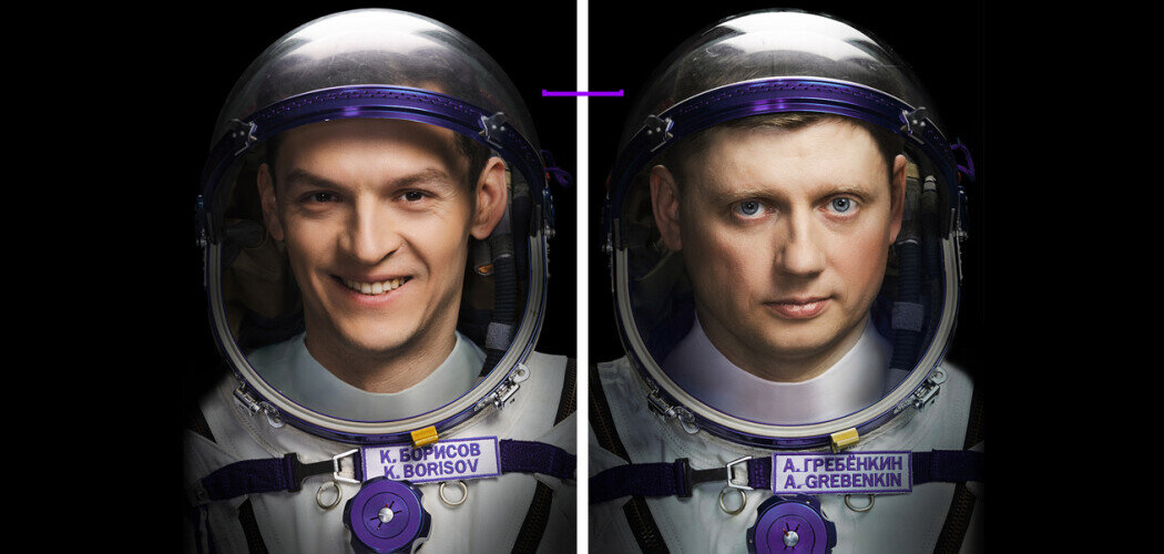 Российские космонавты Константин Борисов и Александр Гребенкин, которые полетят на МКС на американских кораблях Crew Dragon Фото: © «Роскосмос»