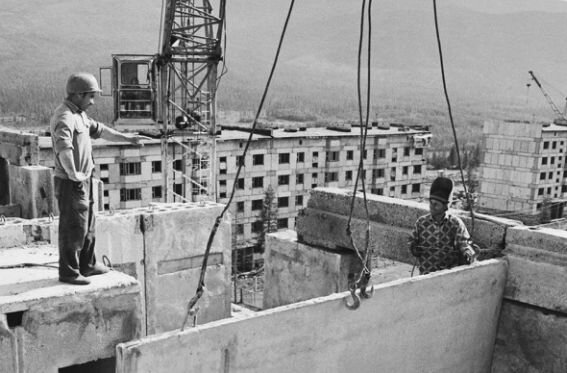 Строительство нового бесплатного жилья в СССР велось ударными темпами