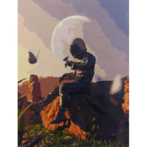 Астронавт NASA на Марсе