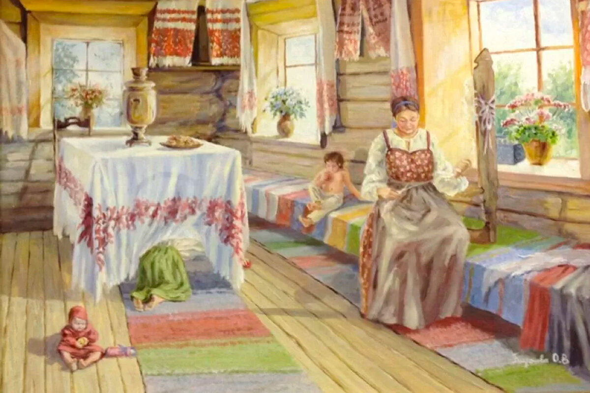 Женщина за рукоделием. Кадр из сети Интернет