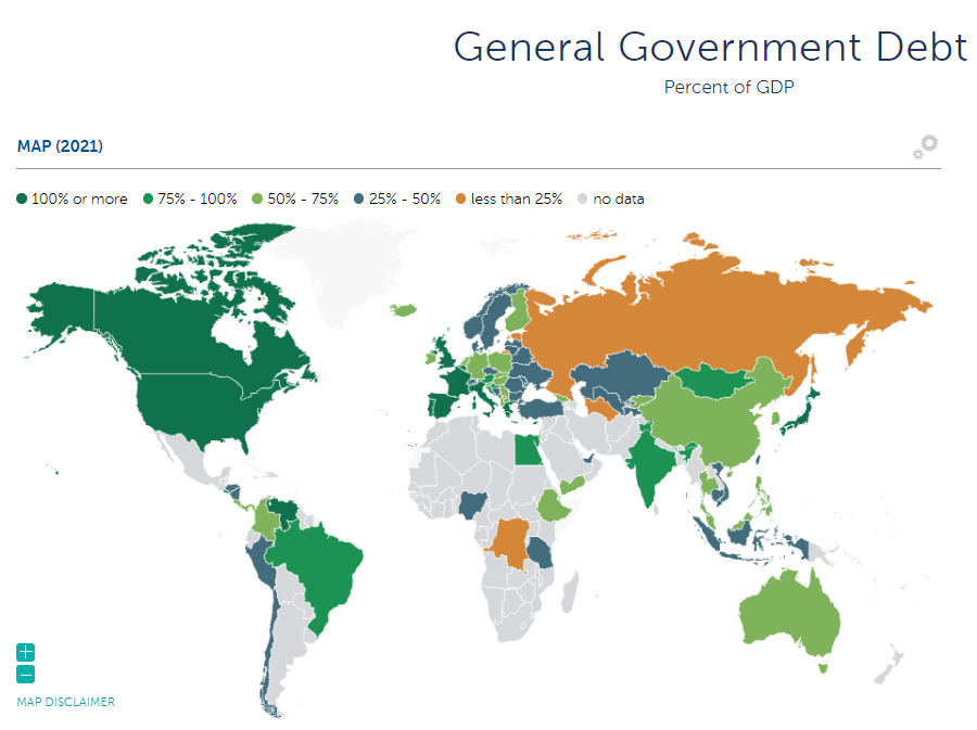 Источник: Международный валютный фонд, https://www.imf.org/external/datamapper/GG_DEBT_GDP@GDD/SWE/FADGDWORLD 