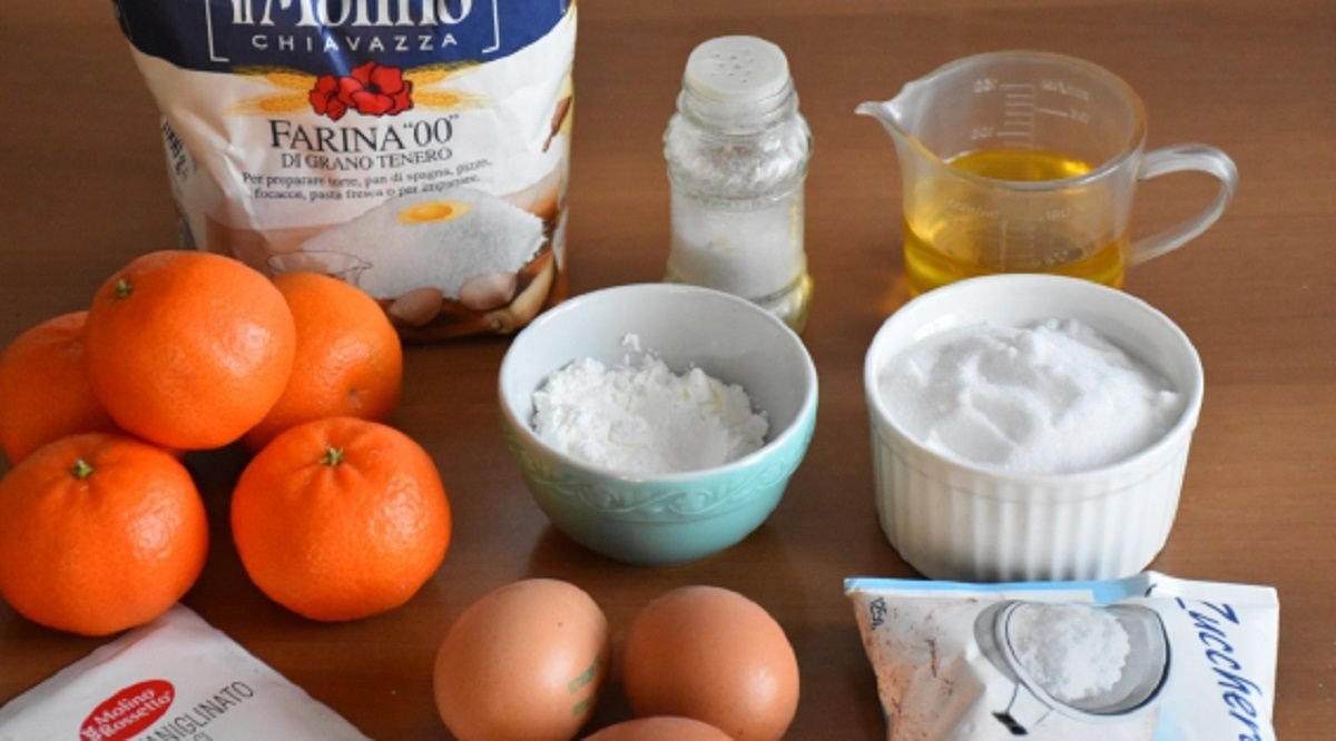      Ингредиенты для приготовления мандаринового кекса