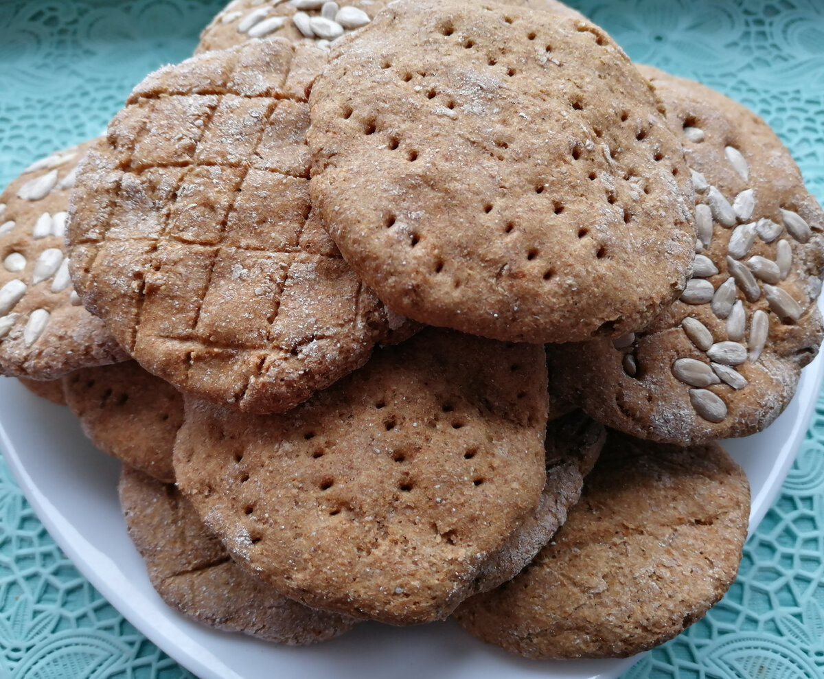 Печенье из ржаной муки постное