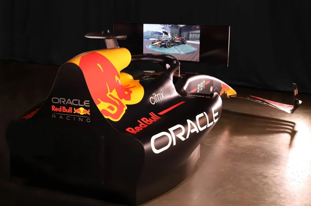 Oracle racing. Кресло болида формулы 1. Гоночный симулятор кресло. ОРАКЛЕ ред Булл. Кокпит для симулятора Formula 1.
