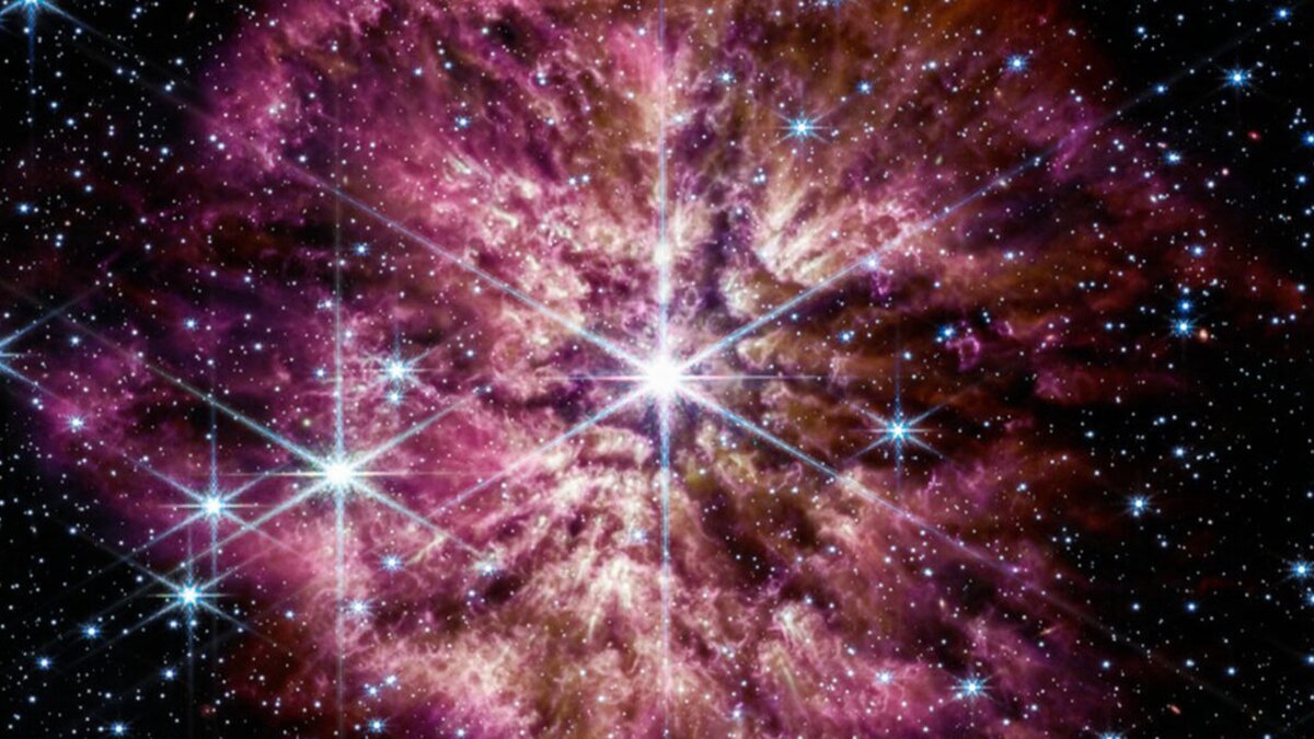 Звезда WR 124, фото от космического телескопа Джеймс Уэбб, NASA/JPL/Caltech