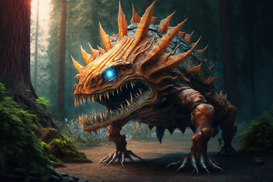 Мифический монстр Зубогрив. 