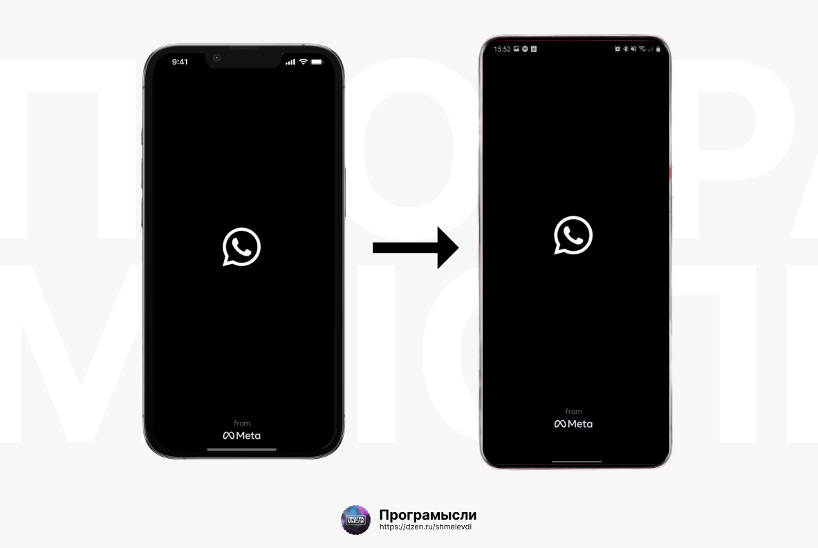 как перенести whatsapp с iphone на android