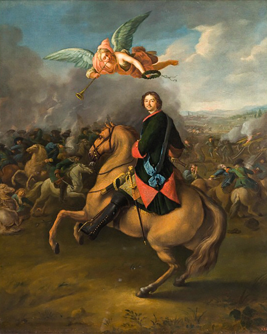 И. Таннауэр. «Петр Первый в Полтавской битве»