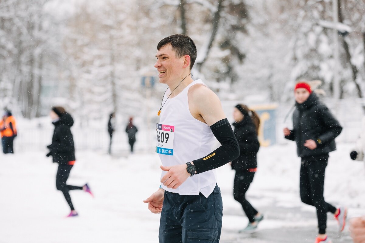 Разминка бегунов перед забегом