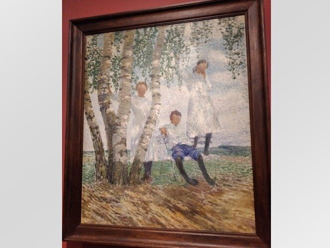 Игорь Грабарь. Под березами. Групповой портрет. 1904. Частная коллекция (фото с выставки)