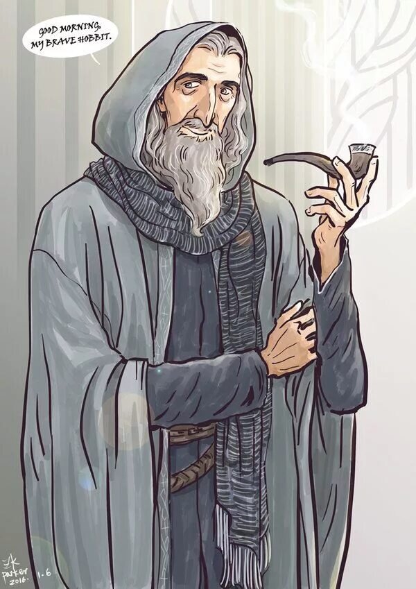 А на фото пусть будет довольный и весëлый Гэндальф. Отличный персонаж и великий волшебник. 