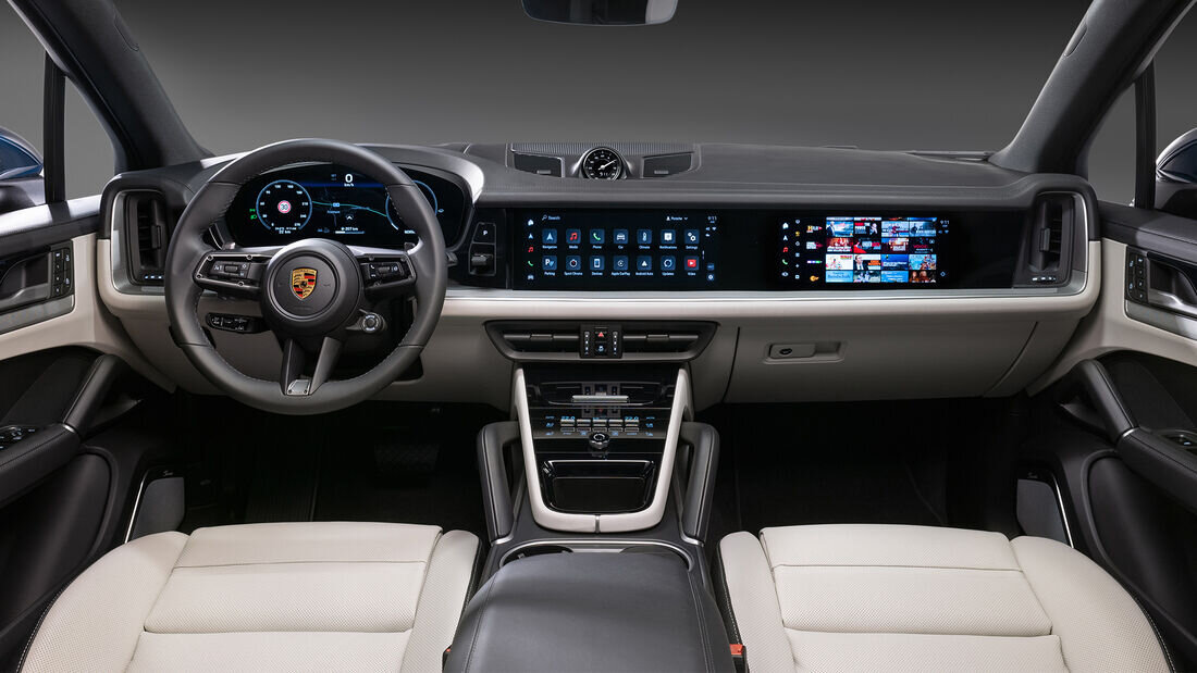 Porsche Cayenne: с стороны водителя картинка на  правом мониторе не будет видна