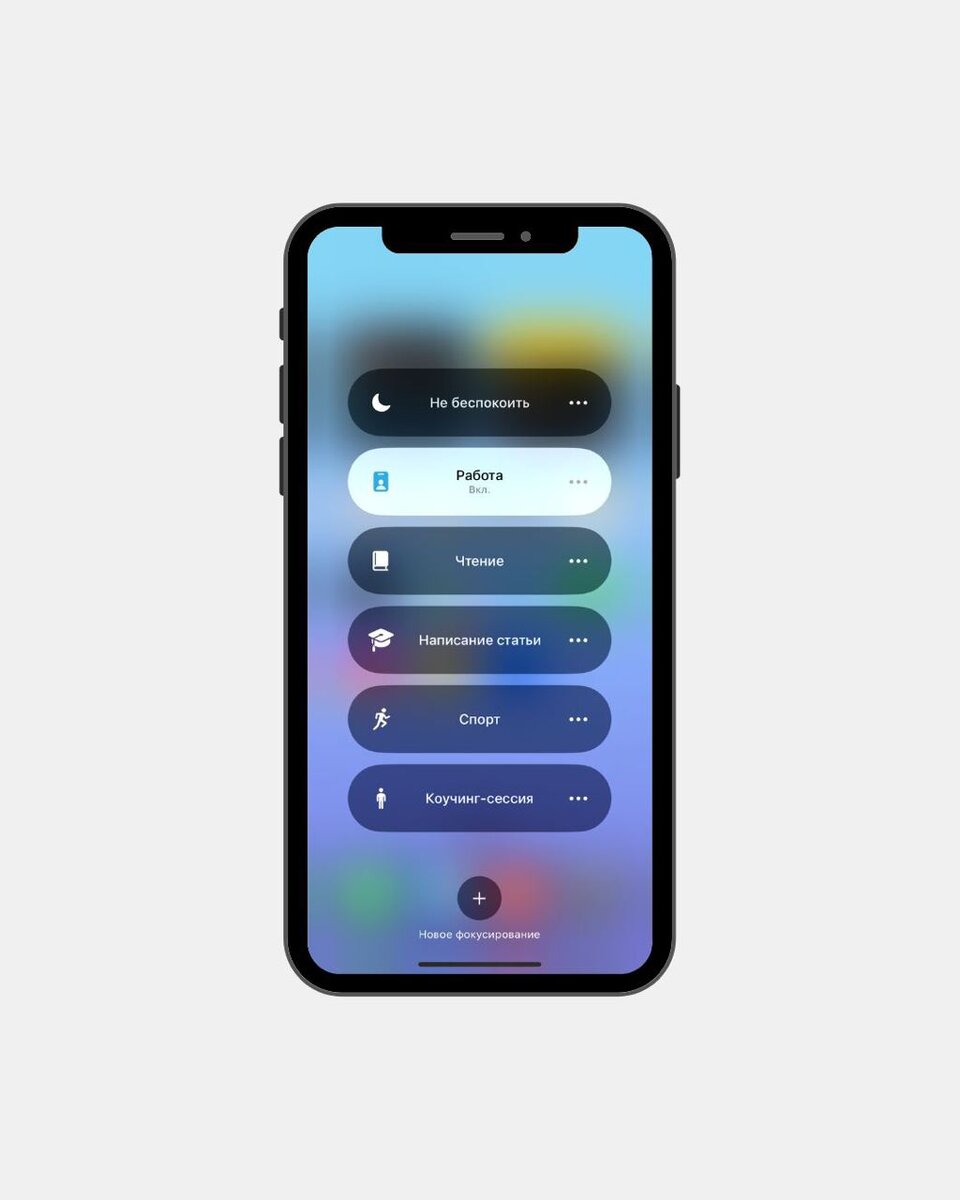 Мои настройки фокусирования на iPhone