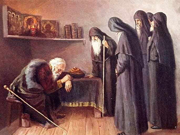 Иван Грозный в монастыре. Худ. В. Шварц