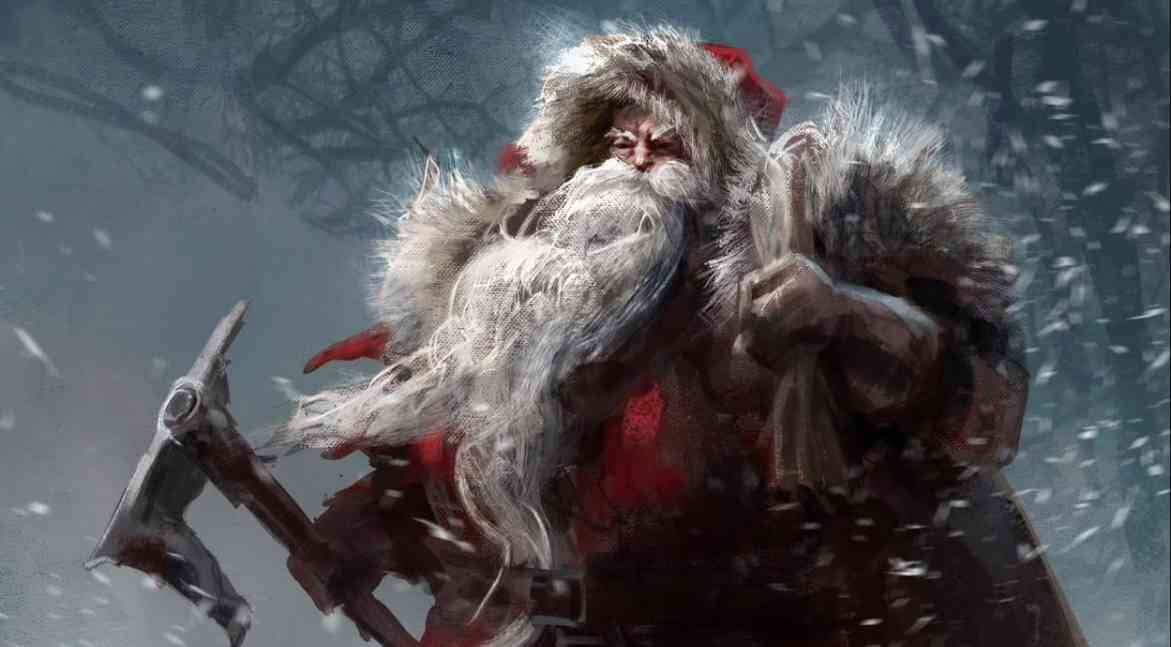 Дед Мороз с трофеями после охоты