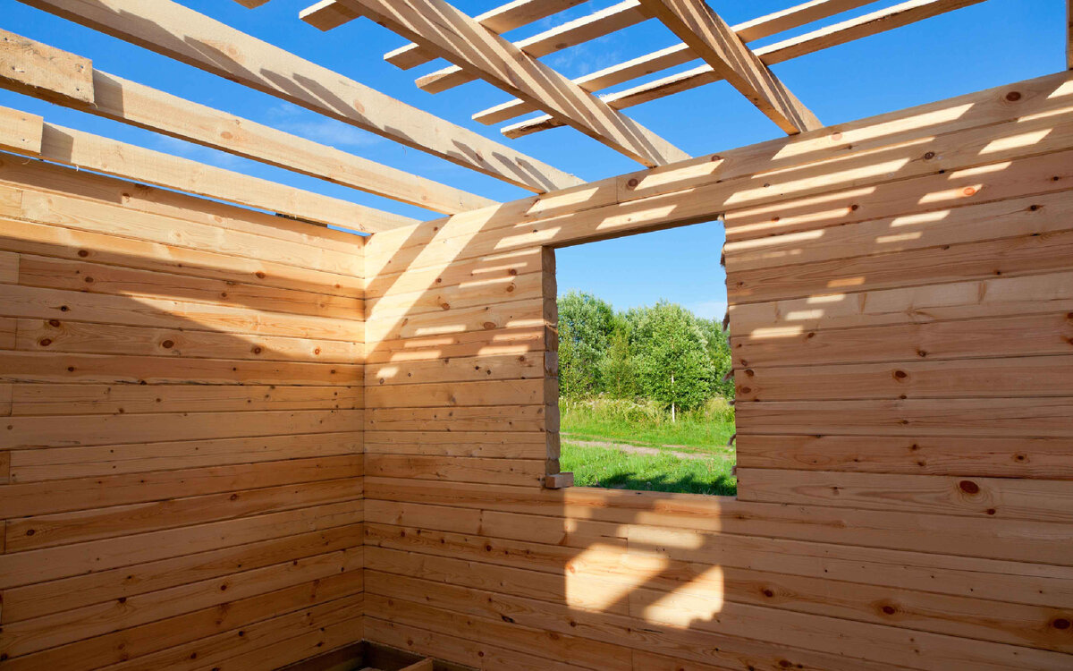 Проем собранного дома