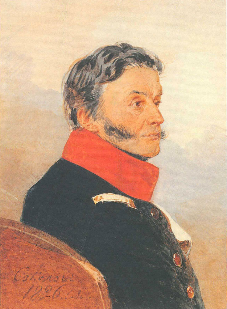 П.Ф.Соколов: Портрет генерала Николая Николаевича Раевского (1771-1829), 1826