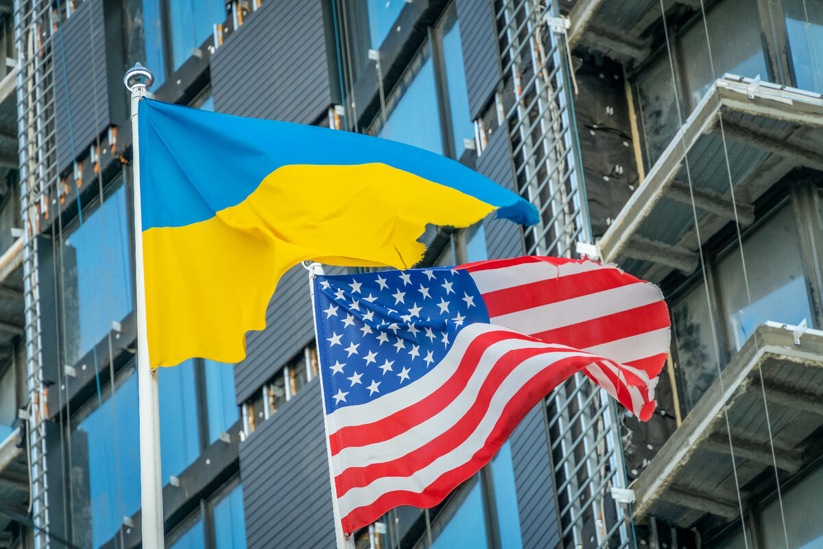 флаг сша в украине