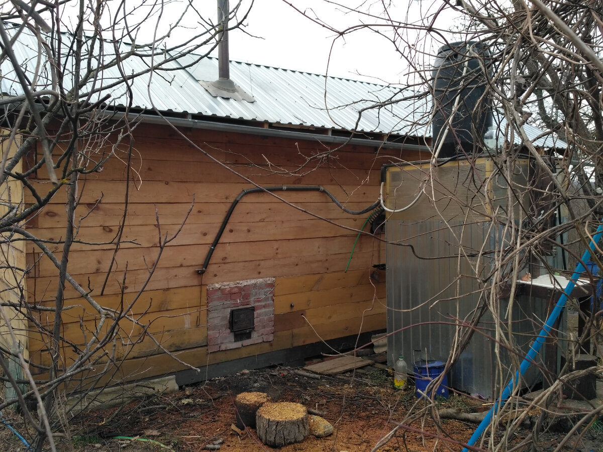 Холодная вода в парную и топка