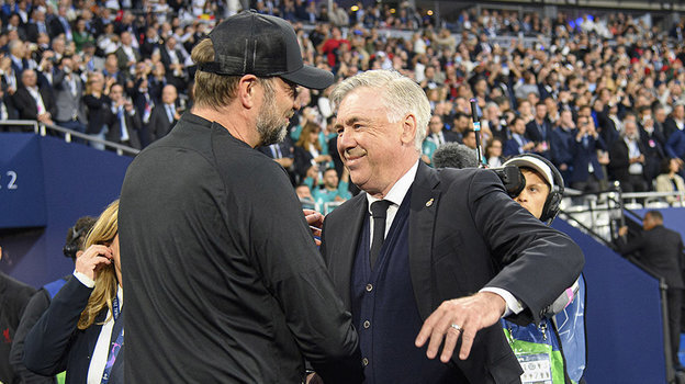    Юрген Клопп и Карло Анчелотти. Global Look Press