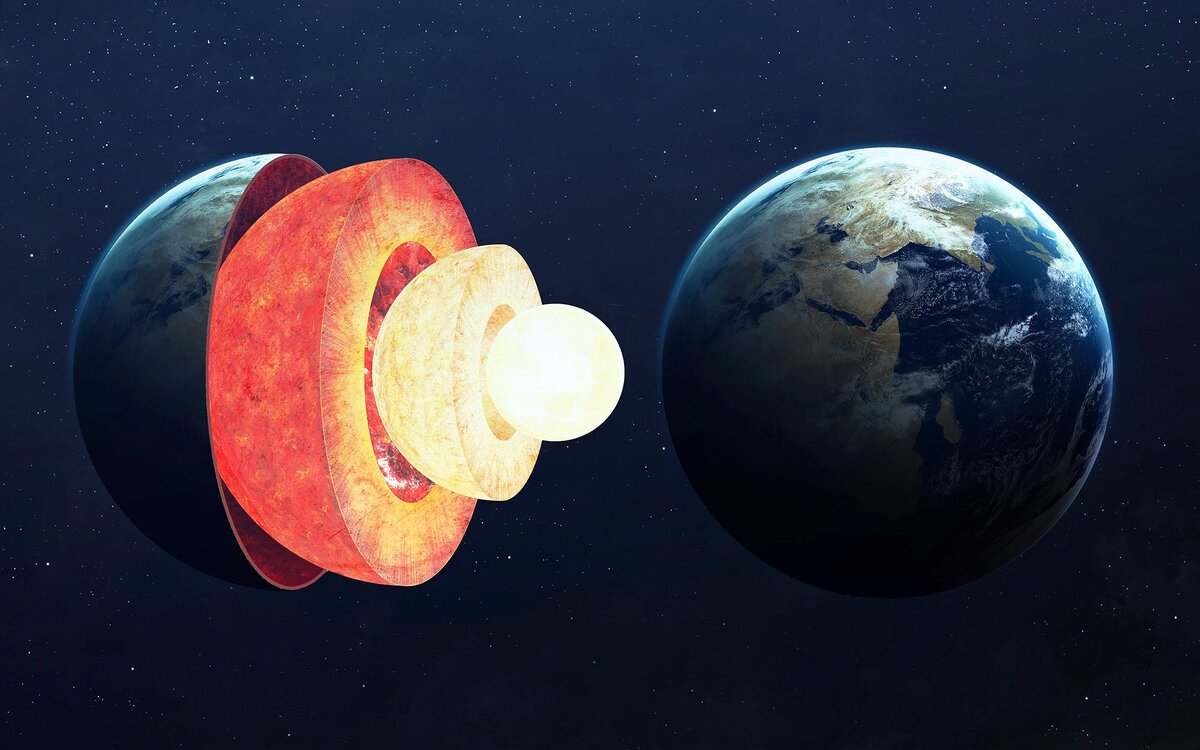 Земля с ядром картинки