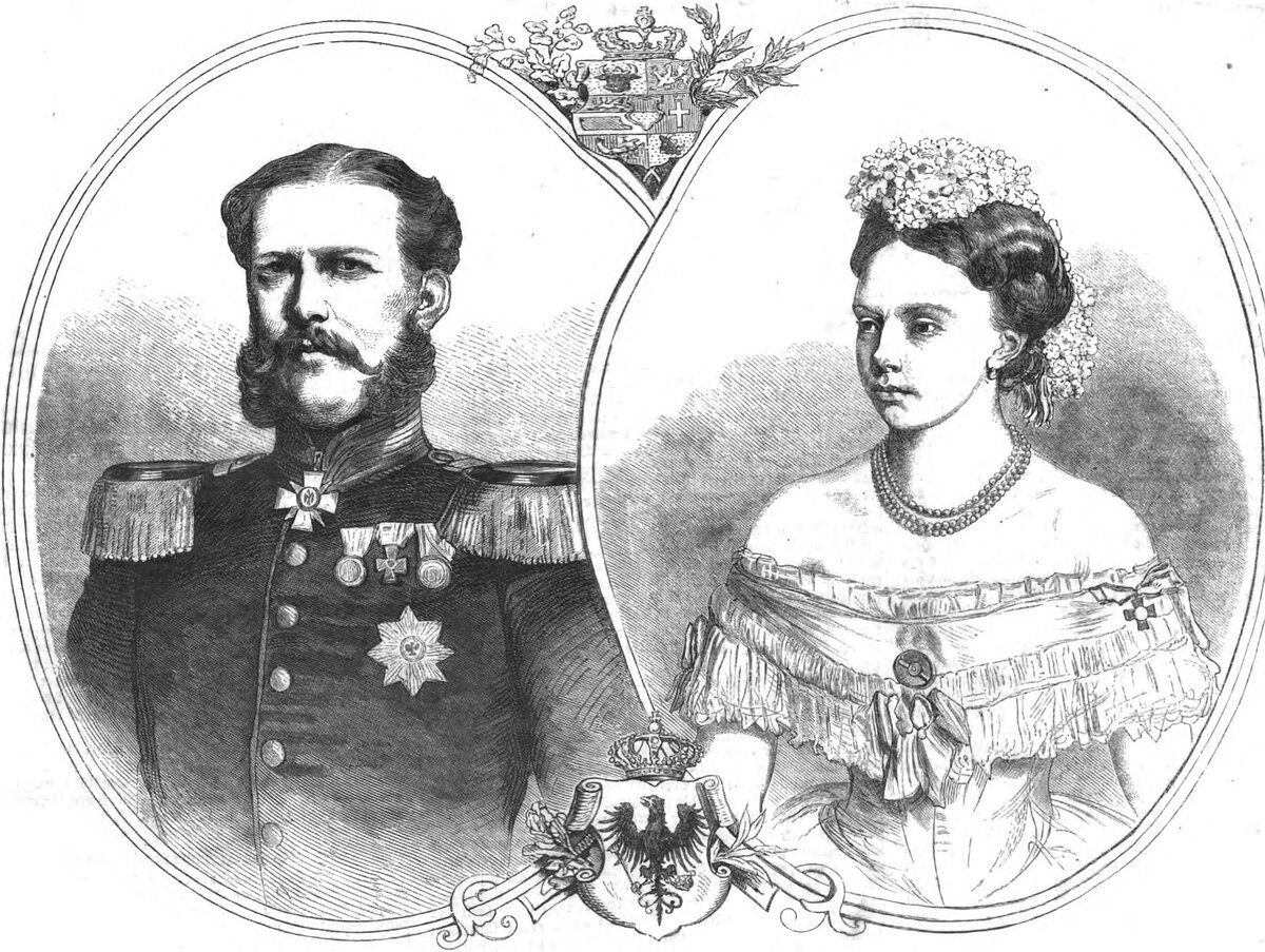Вильгельм Мекленбург-Шверинский и Александрина Прусская. 1865 г. 