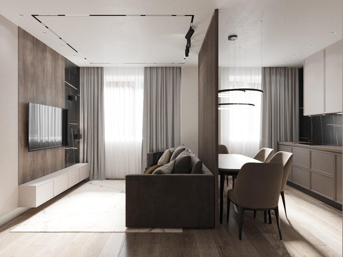 Дизайн интерьера для 2 х комнатной квартиры