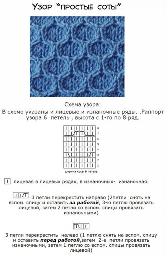 Узор астры спицами схема и описание