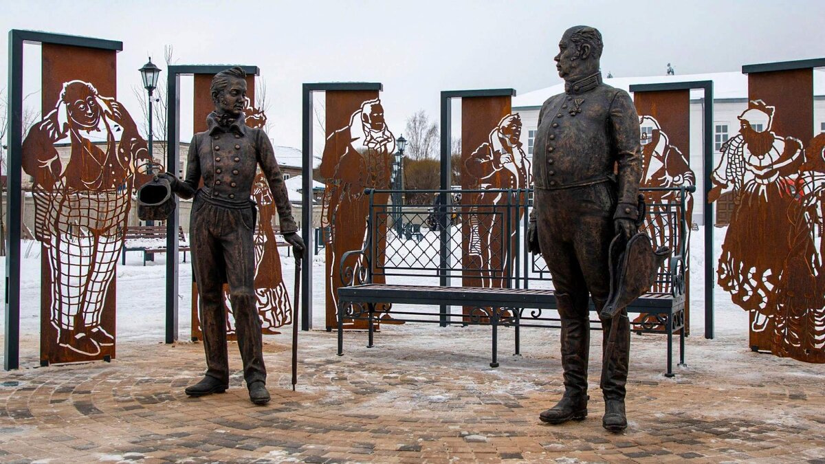      Хлестаков и городничий